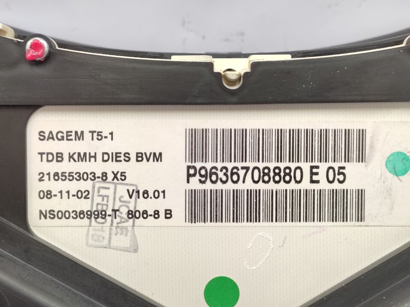 Cuadro Instrumentos 9636708880 6104r2  - Peugeot 307 Sw (3h) 2.0 Hdi 90 6