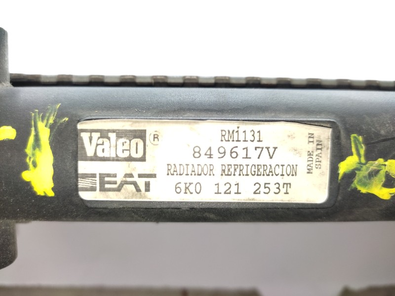 Recambio de radiador agua para seat ibiza (6k) 1.9 diesel (1y) referencia OEM IAM 6K0121253T 849617V VALEO