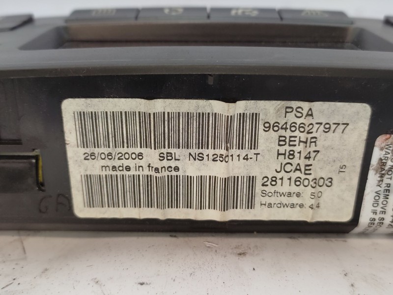 Mando Climatizador 9646627977 6451zn  - Peugeot 307 Sw (3h) 1.6 16v 7