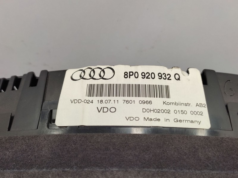 Recambio de cuadro instrumentos para audi a3 sportback (8pa) 2.0 tfsi quattro referencia OEM IAM   