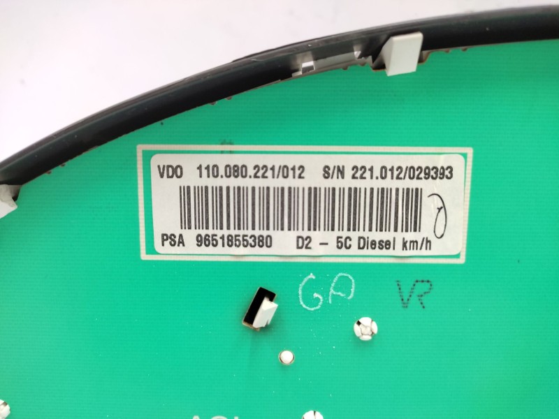 Cuadro Instrumentos 9651855380 6406w8  - Peugeot 407 (6d_) 2.0 (6drfnb, 6drfne) 5