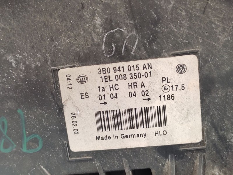 Recambio de faro izquierdo para volkswagen passat b5.5 (3b3) 1.9 tdi referencia OEM IAM 3B0941015AN  1EL00835001