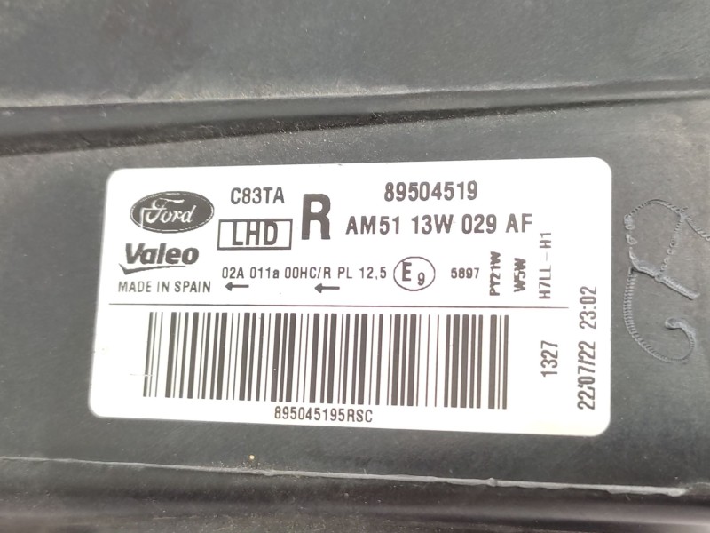 Recambio de faro derecho para ford grand c-max (dxa/cb7, dxa/ceu) 1.0 ecoboost referencia OEM IAM   