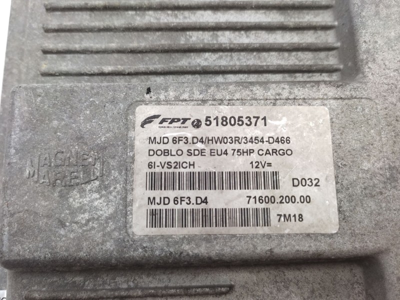 Recambio de centralita motor uce para fiat doblo furgoneta/monovolumen (223_) 1.3 d multijet referencia OEM IAM   