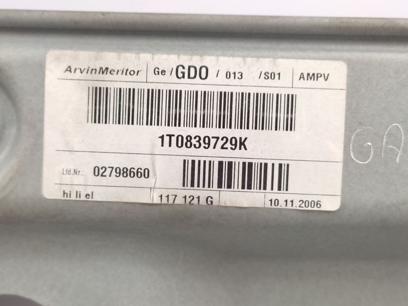 Recambio de elevalunas trasero izquierdo para volkswagen touran (1t1, 1t2) 2.0 tdi 16v referencia OEM IAM   