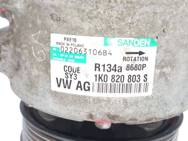Recambio de compresor aire acondicionado para volkswagen touran (1t1, 1t2) 2.0 tdi 16v referencia OEM IAM  1K0820859F 