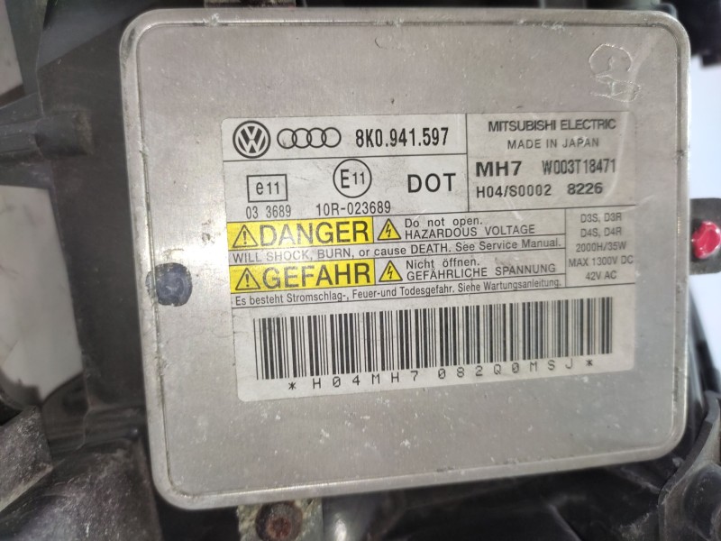 Recambio de faro izquierdo para audi a4 b8 (8k2) 2.0 tdi referencia OEM IAM   