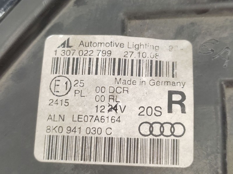 Recambio de faro derecho para audi a4 b8 (8k2) 2.0 tdi referencia OEM IAM   