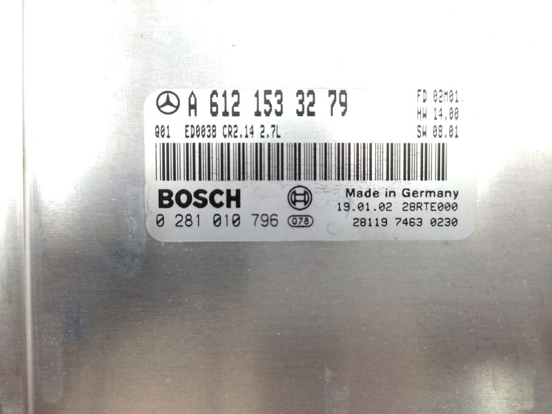 Recambio de centralita motor uce para mercedes-benz clase m (w163) ml 270 cdi (163.113) referencia OEM IAM   