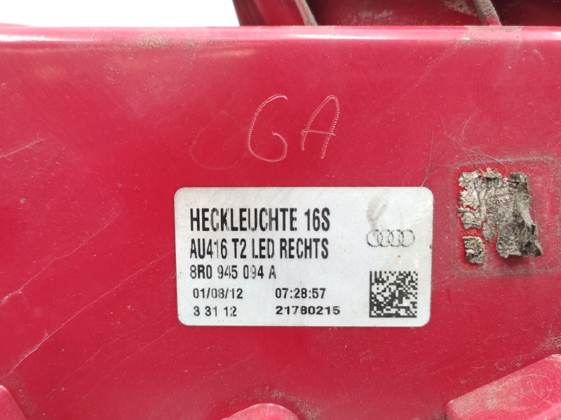 Recambio de piloto trasero derecho para audi q5 (8rb) 2.0 tfsi quattro referencia OEM IAM  8R0945094A 