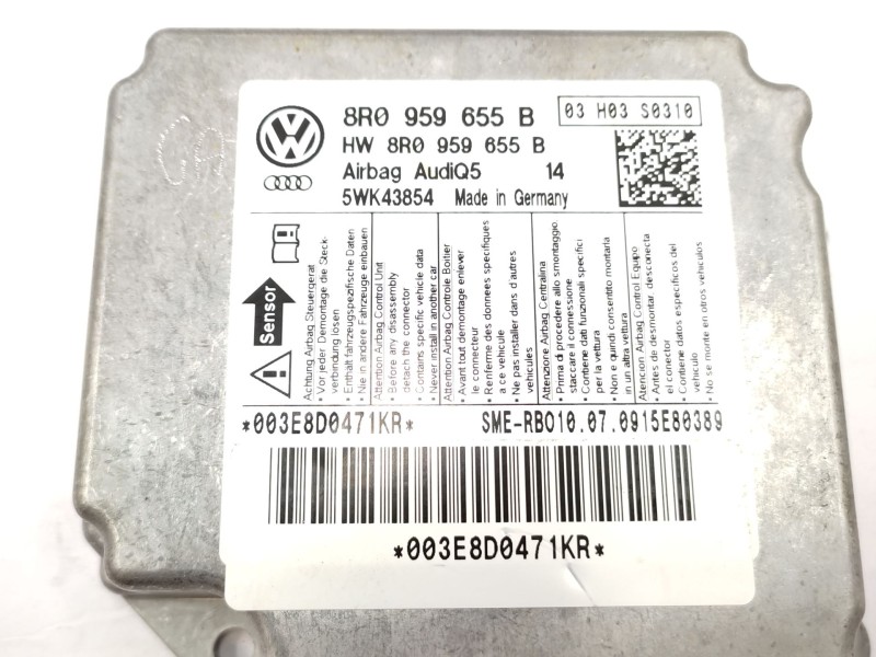 Centralita Airbag 8r0959655b 8r0959655e  - Audi Q5 (8rb) 2.0 Tfsi Quattro 3