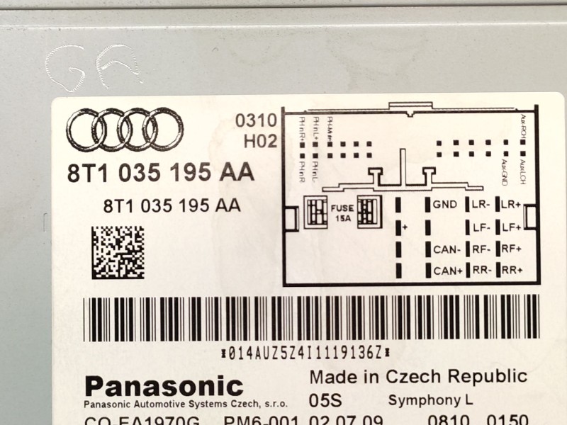 Recambio de sistema audio / radio cd para audi q5 (8rb) 2.0 tfsi quattro referencia OEM IAM   