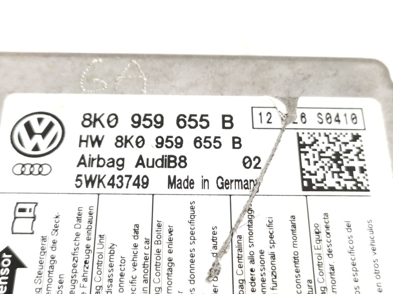 Recambio de centralita airbag para audi a4 b8 (8k2) 2.0 tdi referencia OEM IAM   