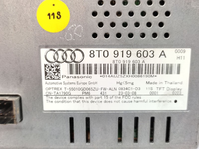 Recambio de pantalla multifuncion para audi a4 b8 (8k2) 2.0 tdi referencia OEM IAM   