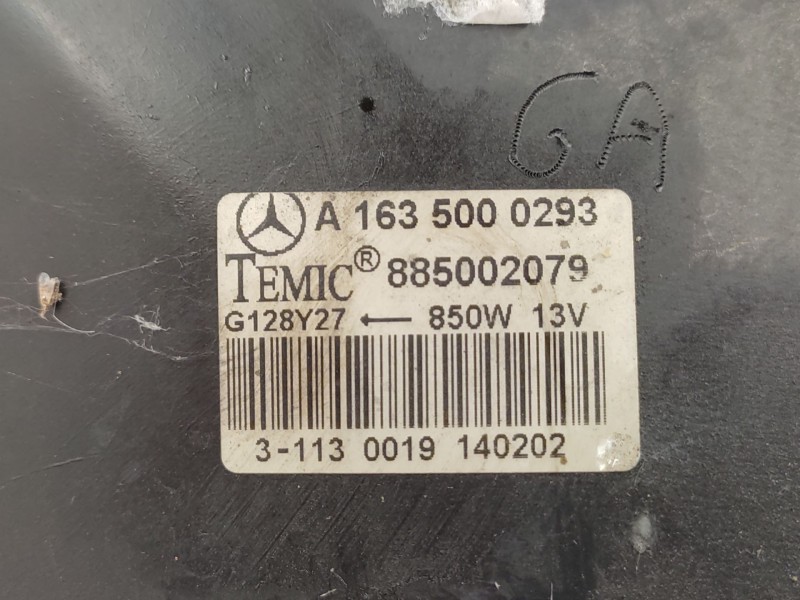 Recambio de electroventilador para mercedes-benz clase m (w163) ml 270 cdi (163.113) referencia OEM IAM  A1635000293 