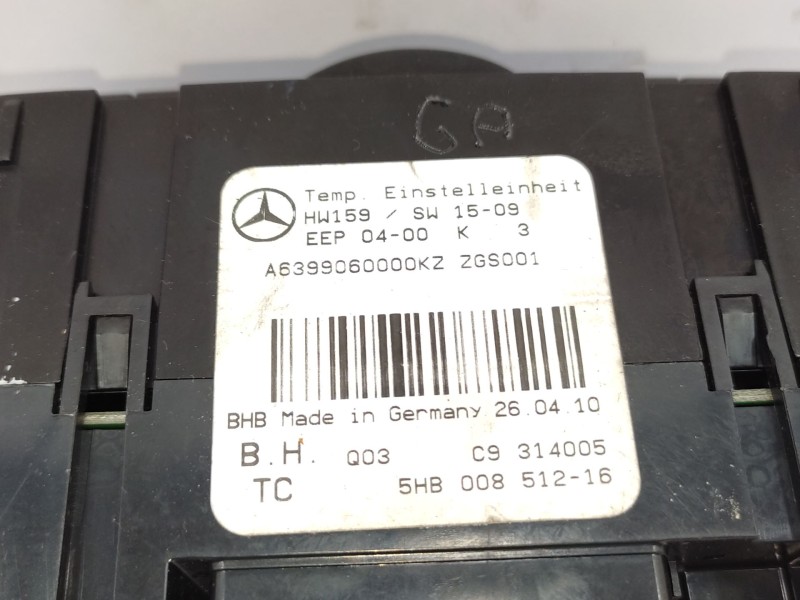 Recambio de mando calefaccion / aire acondicionado para mercedes-benz vito autobús (w639) 109 cdi (639.701, 639.703) referencia 