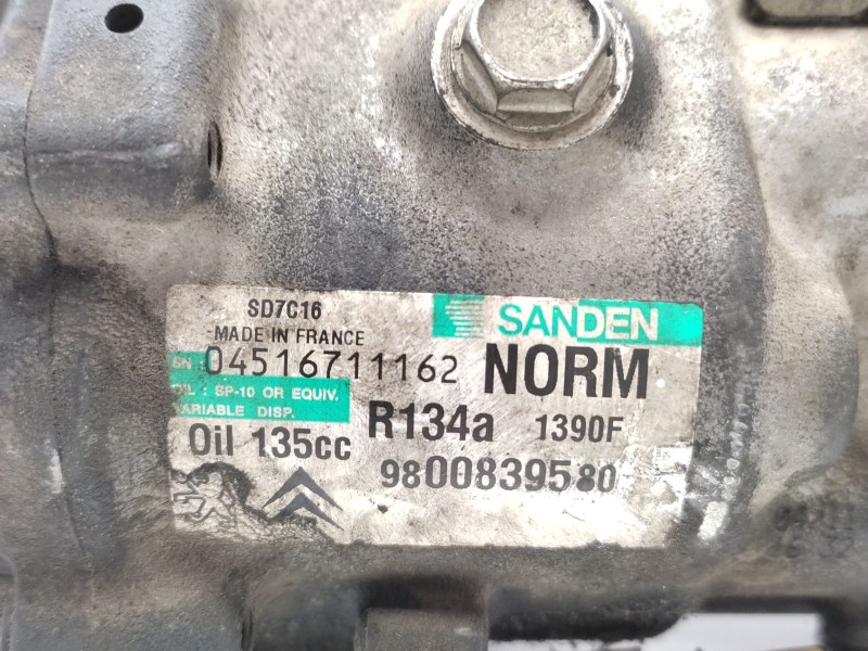 Compresor Aire Acondicionado 9800839580 6453za Sd7c161390f - Peugeot 308 Sw I (4e_, 4h_) 1.6 Hdi 5
