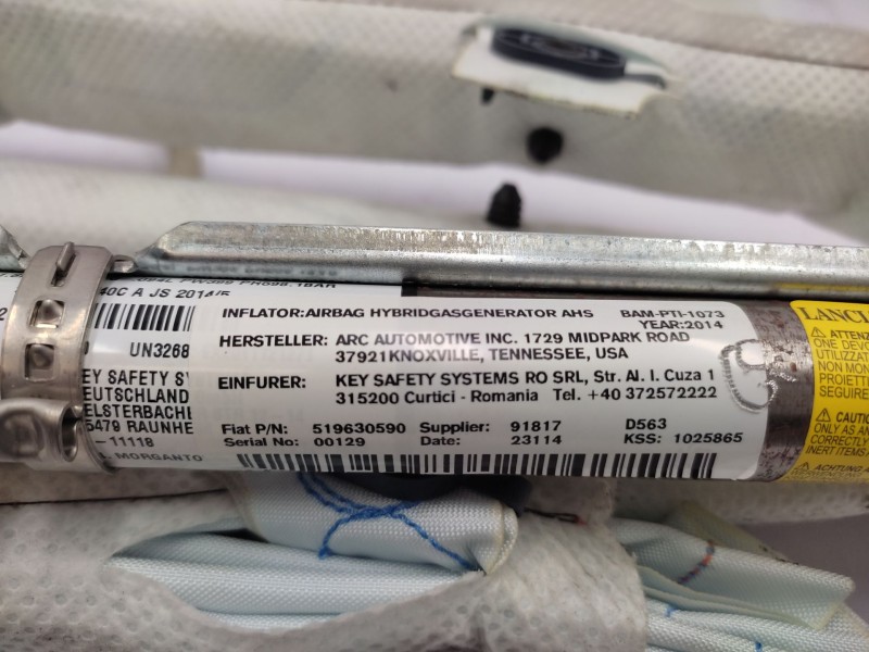 Recambio de airbag cortina delantero derecho para fiat 500l (351_, 352_) 1.6 d multijet (199lyd1b) referencia OEM IAM   