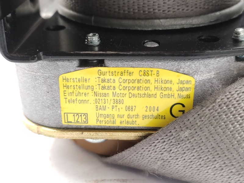 Recambio de cinturon seguridad delantero derecho para nissan patrol gr v wagon (y61) 3.0 dti referencia OEM IAM   