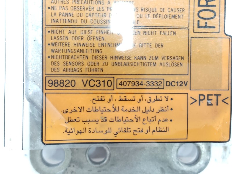 Recambio de centralita airbag para nissan patrol gr v wagon (y61) 3.0 dti referencia OEM IAM   