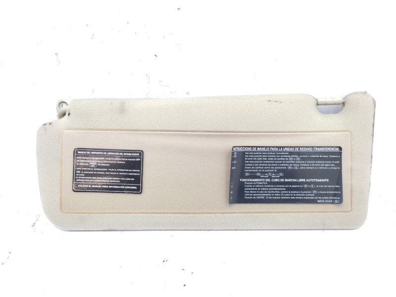 Recambio de parasol izquierdo para nissan patrol gr v wagon (y61) 3.0 dti referencia OEM IAM   