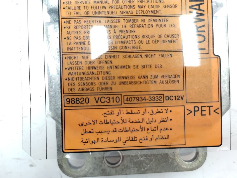 Recambio de centralita airbag para nissan patrol gr v wagon (y61) 3.0 dti referencia OEM IAM   