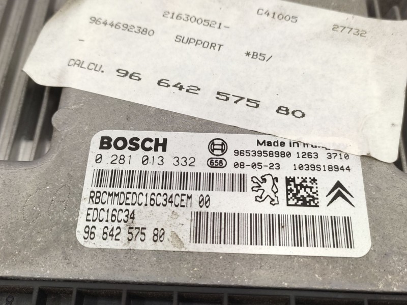 Recambio de centralita motor uce para citroën c4 i (lc_) 1.6 hdi referencia OEM IAM 9664257580  0281013332