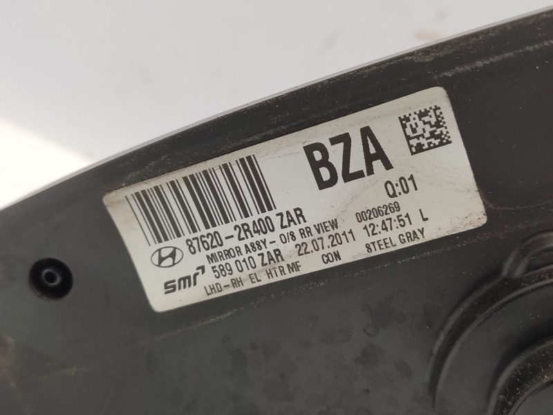 Recambio de retrovisor derecho para hyundai i30 (fd) 1.6 crdi referencia OEM IAM  876202R400 