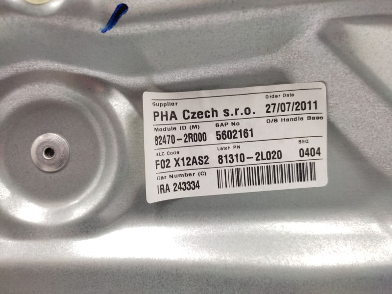 Recambio de elevalunas delantero izquierdo para hyundai i30 (fd) 1.6 crdi referencia OEM IAM  824712R000 