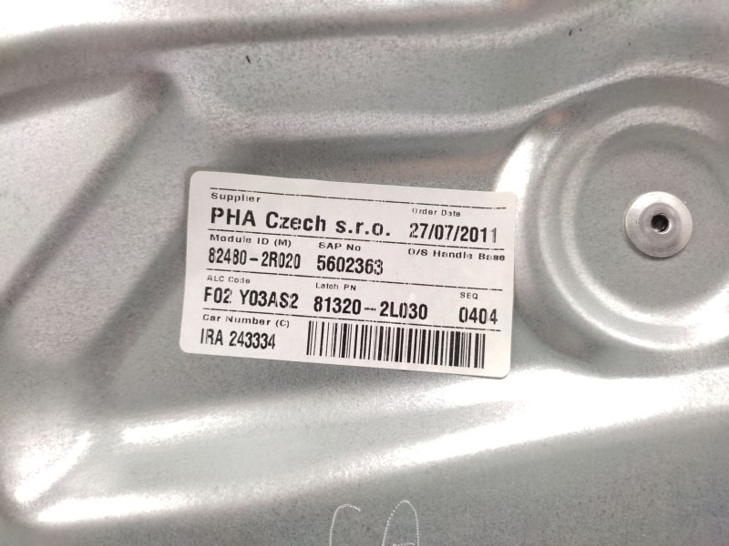 Recambio de elevalunas delantero derecho para hyundai i30 (fd) 1.6 crdi referencia OEM IAM  824812R000 