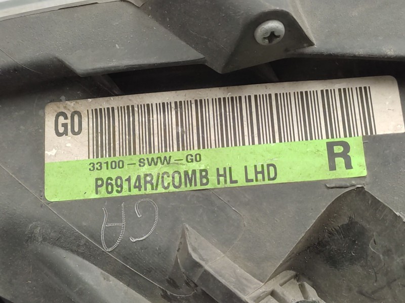 Recambio de faro derecho para honda cr-v iii (re_) 2.2 i-ctdi 4wd (re6) referencia OEM IAM   