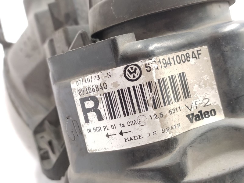 Recambio de faro derecho para volkswagen polo iv (9n_, 9a_) 1.9 sdi referencia OEM IAM  6Q1941008AF 