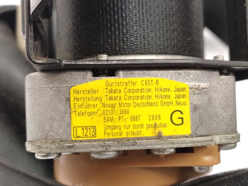 Recambio de cinturon seguridad delantero derecho para nissan patrol gr v wagon (y61) 3.0 dti referencia OEM IAM   