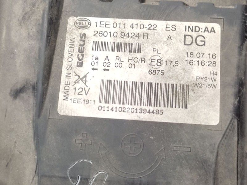 Recambio de faro derecho para renault trafic iii furgoneta (fg_) 1.6 dci 145 (fgmg) referencia OEM IAM   