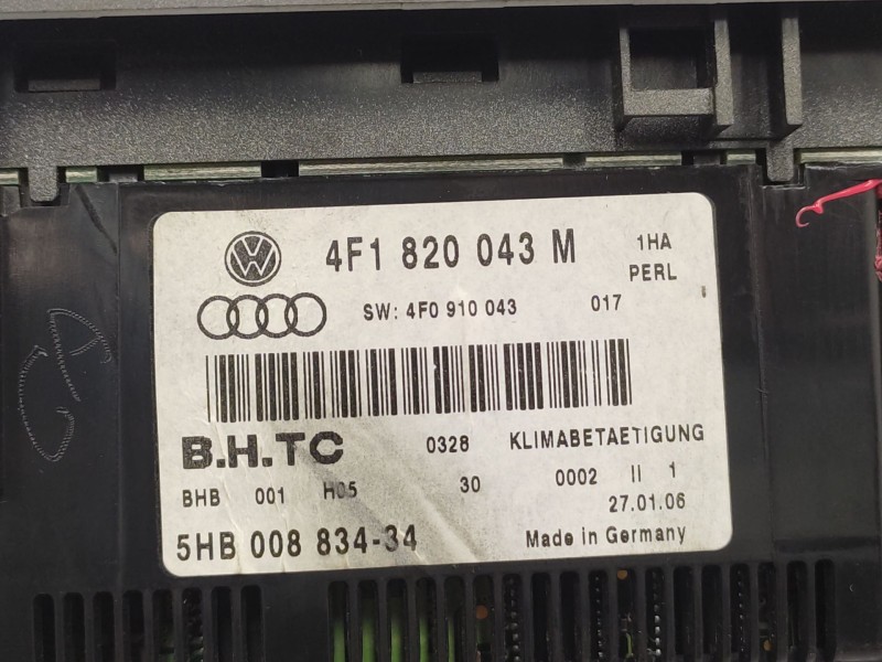Recambio de mando climatizador para audi a6 c6 (4f2) 2.7 tdi referencia OEM IAM 4F1820043M  