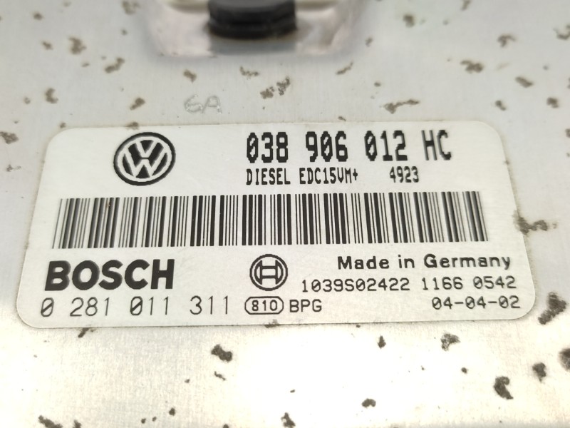 Centralita Motor Uce 038906012hc 0281011311 - Skoda Octavia Combi (1u5) 1.9 Tdi 3
