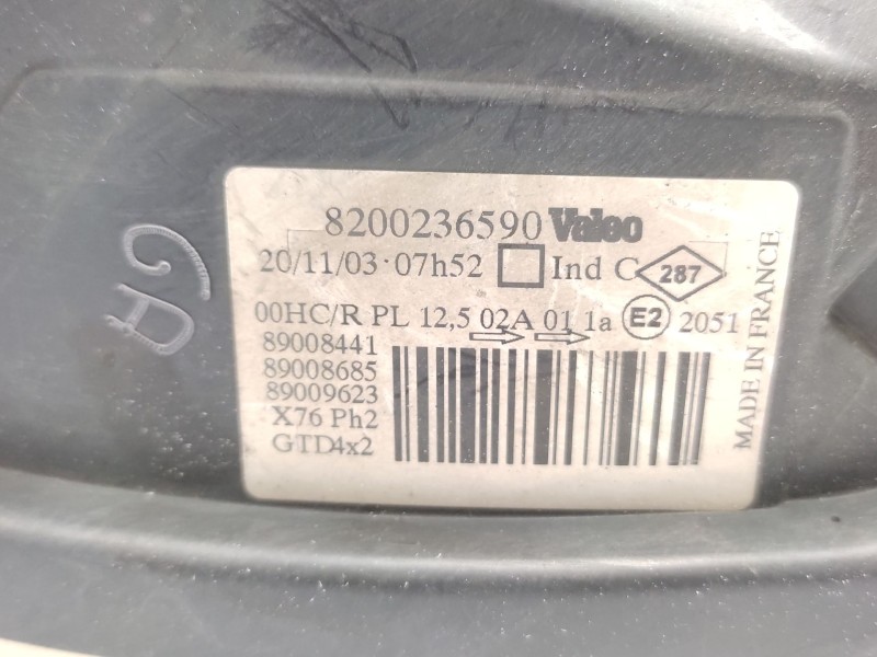 Faro Izquierdo 8200236590  - Renault Kangoo (kc0/1_) 1.5 Dci (kc07) 4