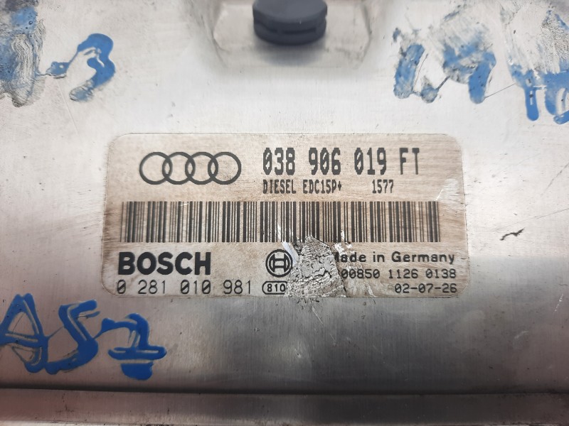 Centralita Motor Uce 038906019ft 0281010981  - Audi A3 (8l) 1.9 Tdi 4
