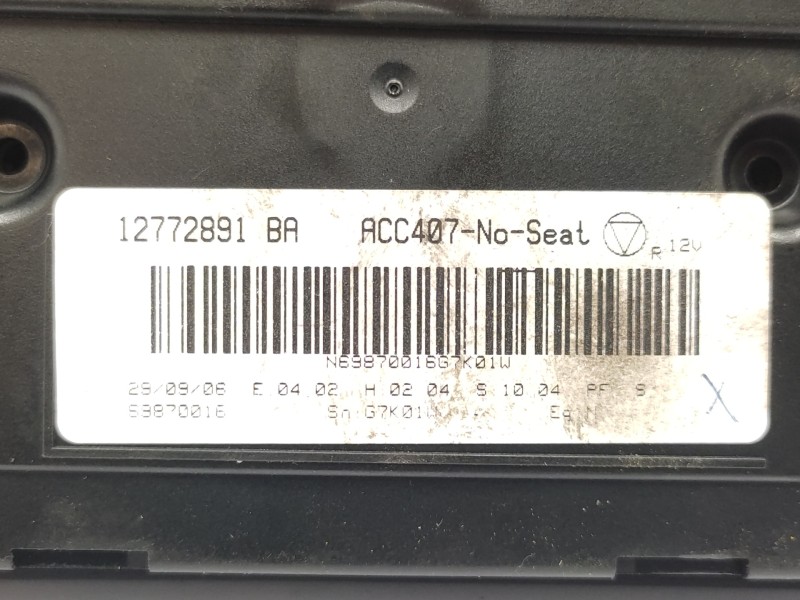 Mando Climatizador 12772891  - Saab 9-3 Sport Hatch 7