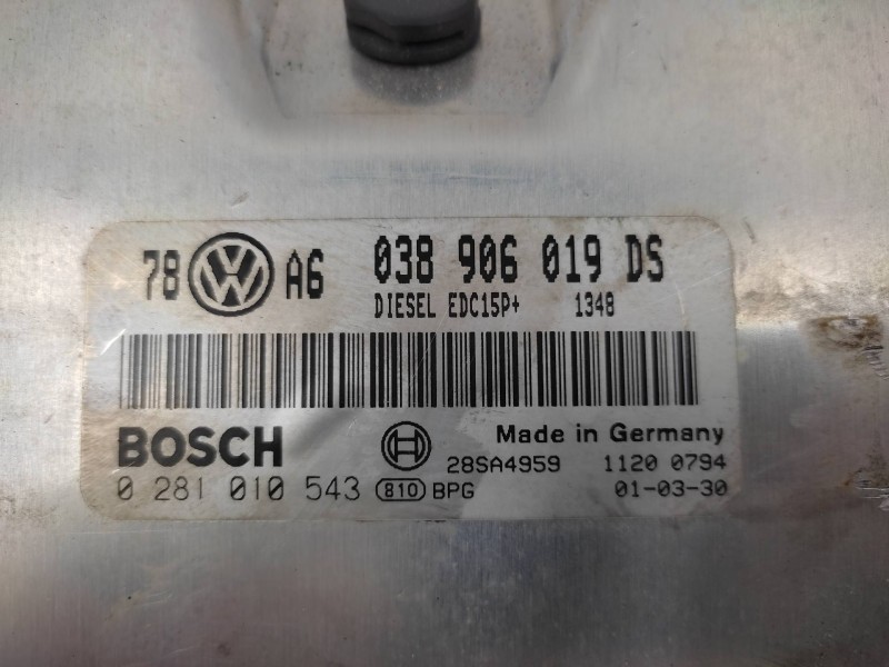 Centralita Motor Uce 038906019ds 0281010543 - Volkswagen Passat Berlina (3b3) Highline 4