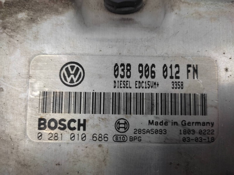 Centralita Motor Uce 038906012fn 0281010686 - Seat Leon (1m1) 1.9 Tdi 2
