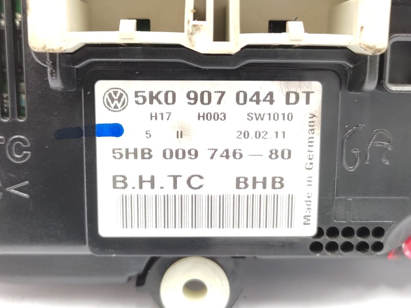 Mando Climatizador 5k0907044dt  - Volkswagen Golf Vi (5k1) 1.6 Tdi 5