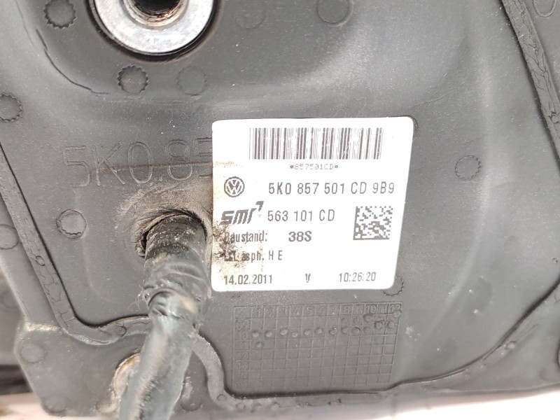Retrovisor Izquierdo 5k0857507ad  - Volkswagen Golf Vi (5k1) 1.6 Tdi 3