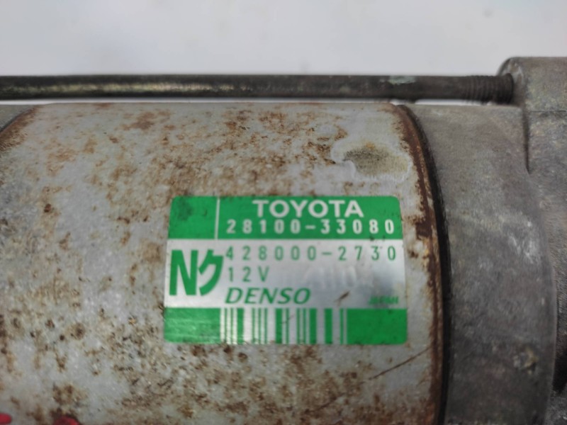 Motor Arranque 2810033080 4280002730 Toyota Denso - Toyota Corolla (e15) 1.4 Turbodiesel Cat 4