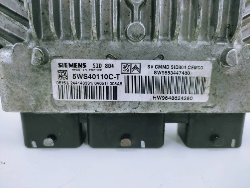 Centralita Motor Uce 9653447480 5ws40110ct  - Citroën C3 1.4 Hdi Magic 3