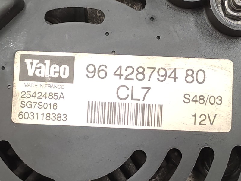 Alternador 9642879480 Sg7s016 5705gz - Citroën C3 1.4 Magic 7