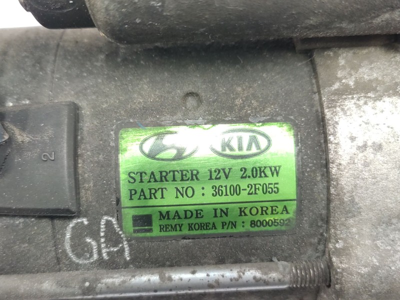 Motor Arranque 361002f055  - Kia Sorento Ii (xm) 2.2 Crdi 6