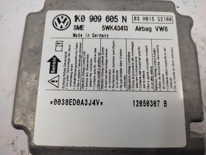 Centralita Airbag 1k0909605n  - Seat Altea (5p1) Reference 3