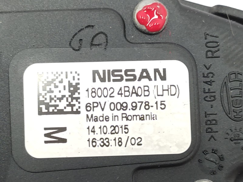 Pedal Acelerador 180024ba0b  - Nissan Qashqai (j11) Acenta 3