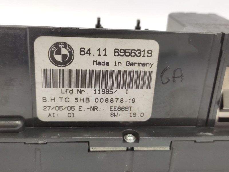 Mando Climatizador 64116956317 64116956319  - Bmw Serie 3 Coupe (e46) 320 Ci 6